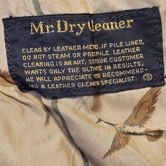 Vintage Robert Lewis Idea Heavy Leather Jacket Tan Distressed Men's Size 40 - Picture 8 of 16